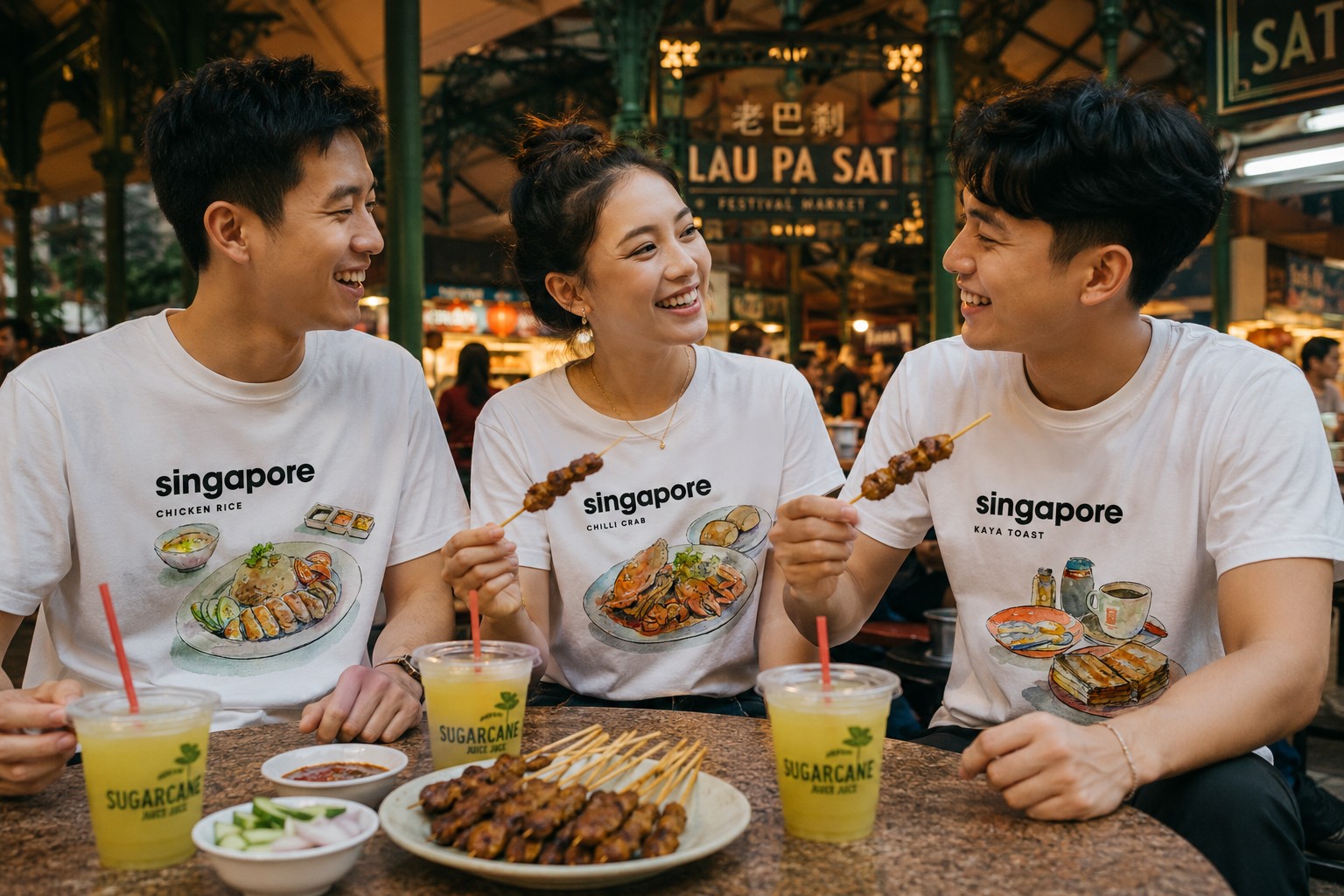 Singapore food-inspired T-shirts at Lau Pa Sat